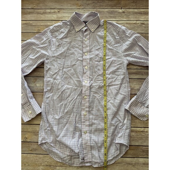 EUC Vineyard Vines Men's Pink Checked LS Button-Down Slim Fit Tucker Shirt sz XS - Picture 5 of 7